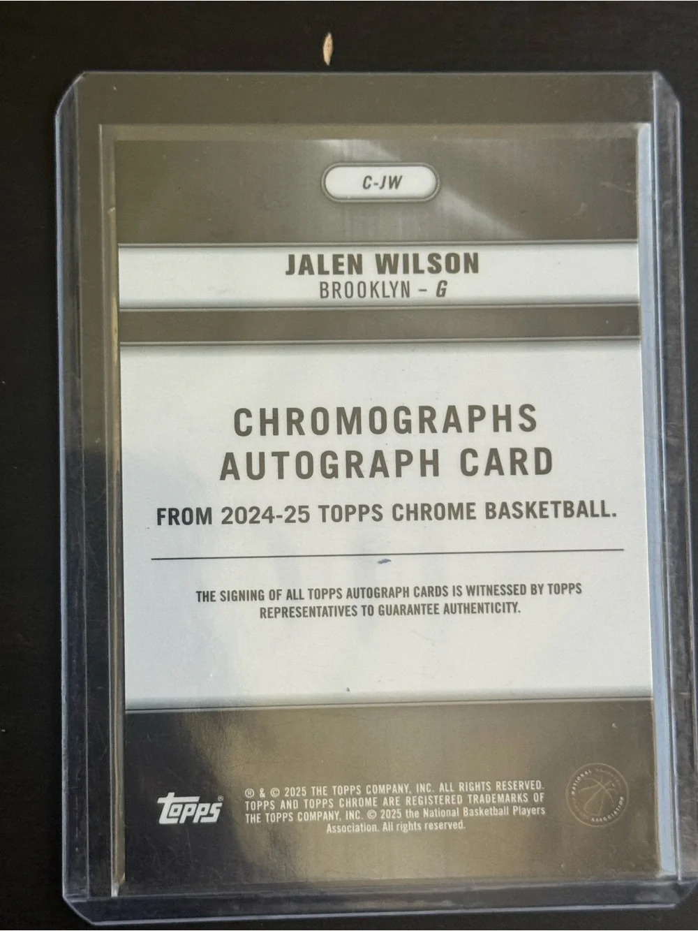 Jalen Wilson Auto 2024-25 Topps Chrome - Chromographs /55